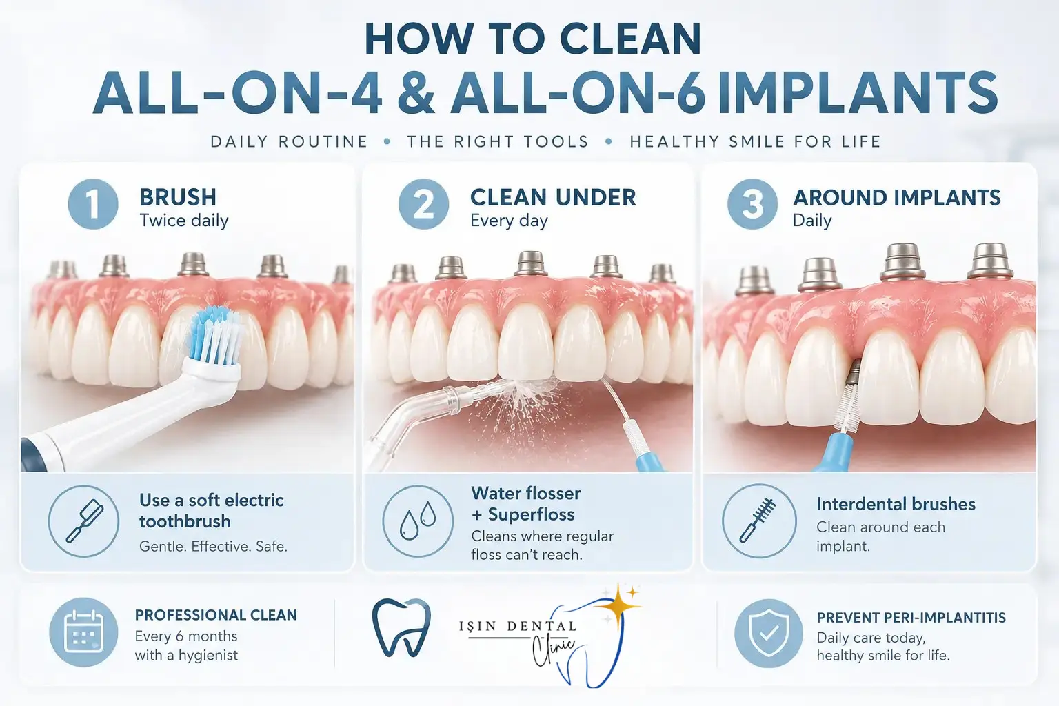 How to Clean All-on-4 and All-on-6 Implants in Antalya, Turkey